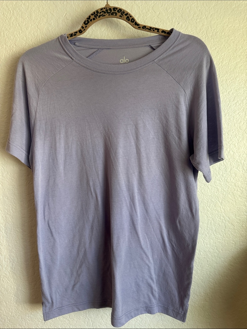 ALO Yoga Men's Lavender Short Sleeve Crew